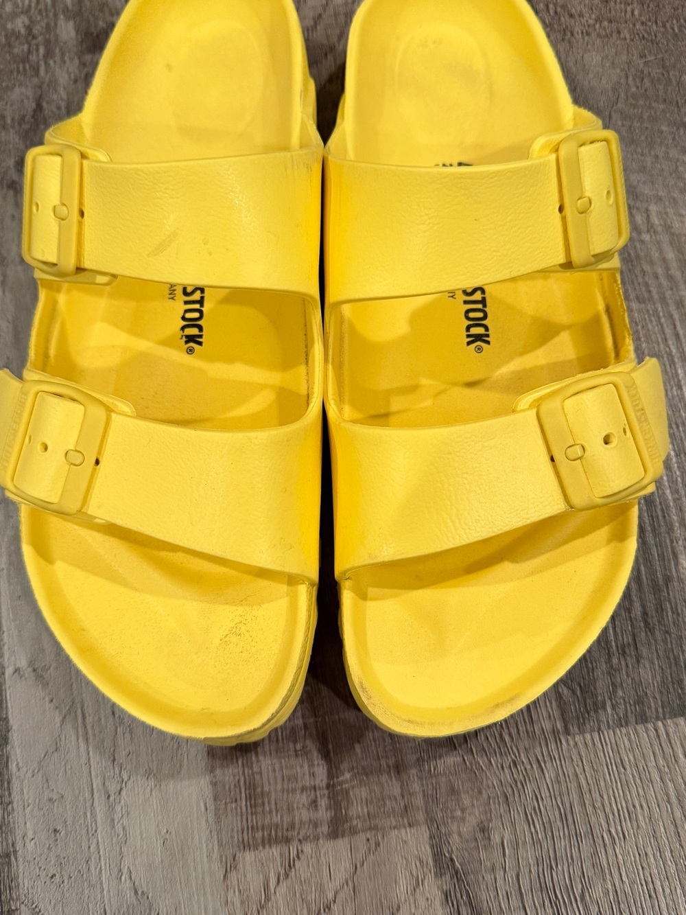Birkenstock womYellow EVA Two-Strap Sandals